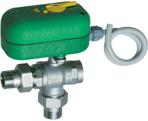 Кран шаровой 3-х ход., моторизованный, 1", ВР-НР, зонный, 220 В, 40 сек FAR