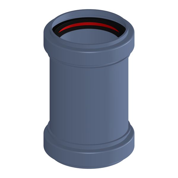 POLOPLAST P2312 POLO-KAL NG Двухраструбная муфта PKU DN50, длина 104 мм, с предустановленными двойными уплотнительными кольцами, синий