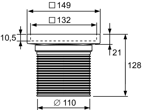 TECE 3660011 TECEdrainpoint S Основа для плитки S "plate", 150 мм, нержавеющая сталь, в стальной рамке, с монтажным элементом