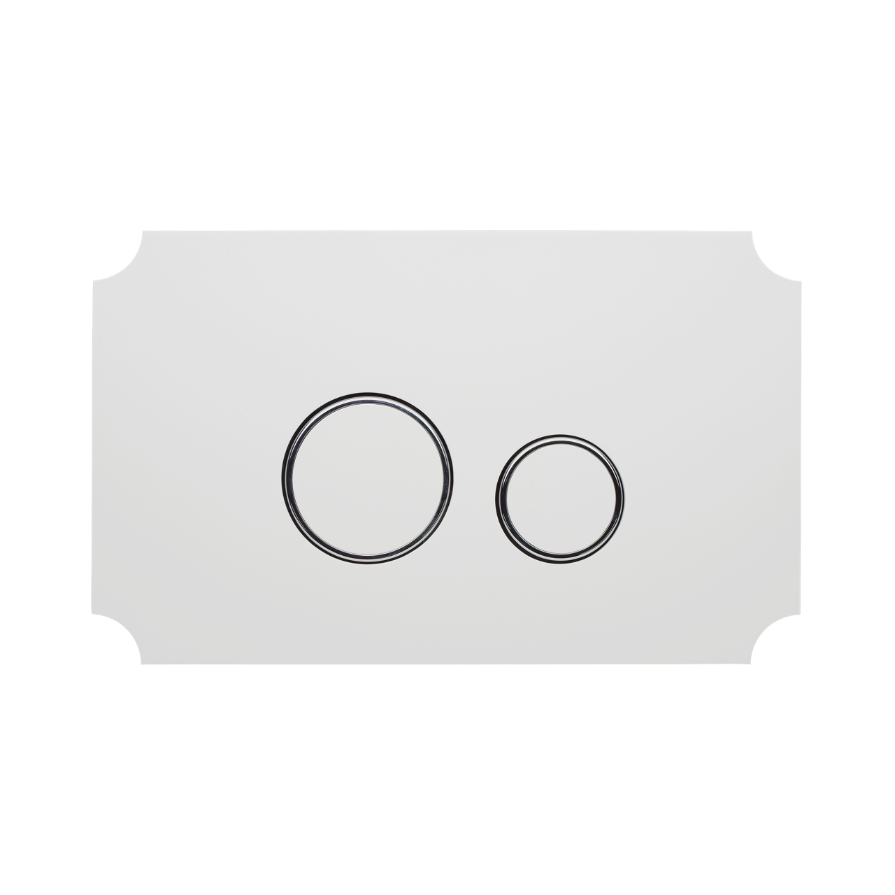 KK-POL 350/AFV/077-10-00 AQUAFIORI VINTAGE Металлическая панель смыва для инсталляции, цвет белый матовый