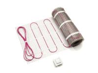 Основа мата: полимерная самоклеющаяся сетка.
Кабель: двужильный в алюминиевой экранирующей оплетке.
Мощность мата: 150 Вт/м2.
Диаметр кабеля: 4,5 мм.