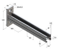 TERMOCLIP 09371201 Консоль сдвоенная 41x42x300, 2 мм