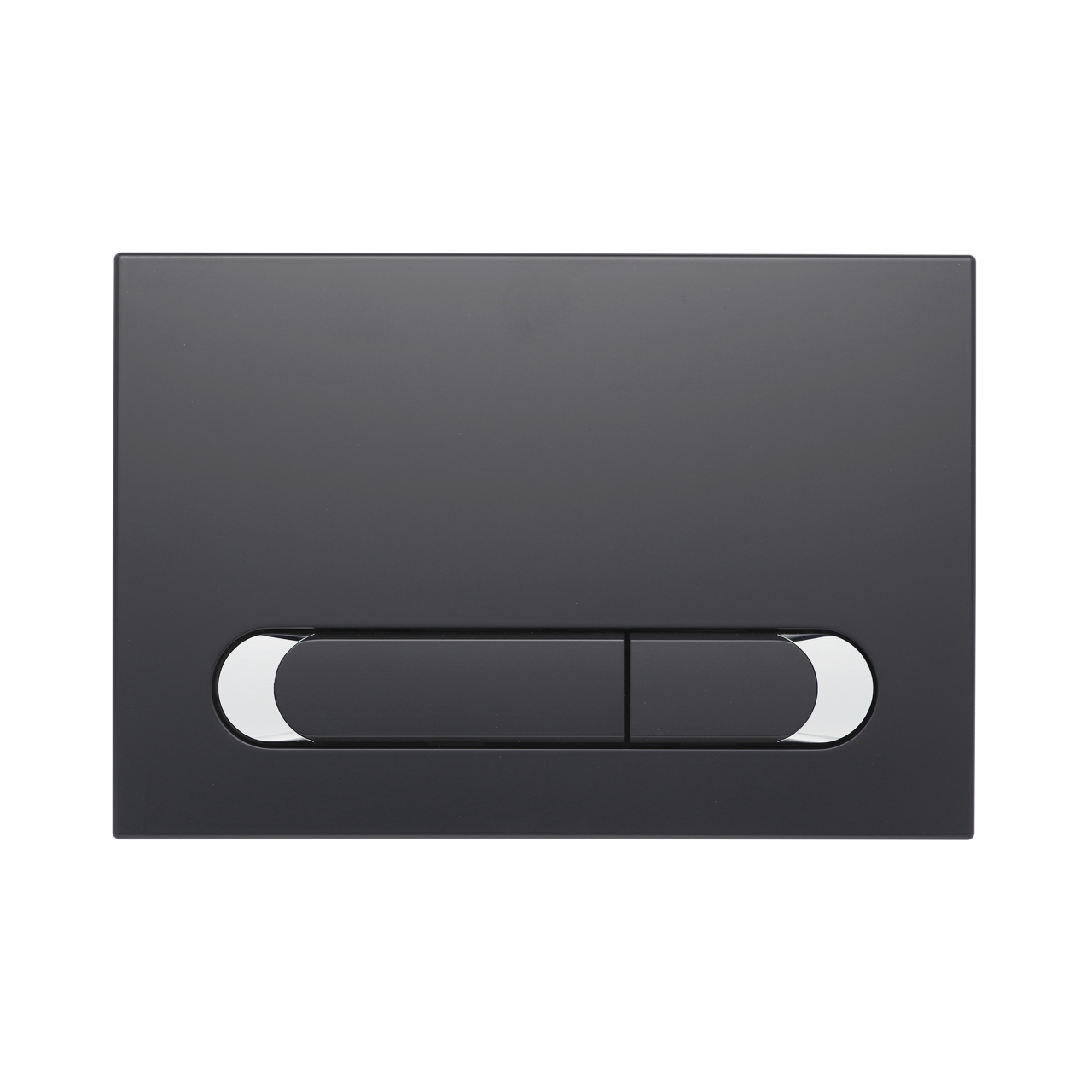 KK-POL 350/PPC/063-00-03 M09 V1 Пластиковая панель смыва для инсталляции, цвет черный матовый/хром глянец