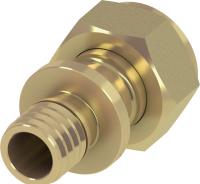 TECE 767570 TECEflex Соединение прямое с накидной гайкой TECEflex 16 х 3/4", латунь