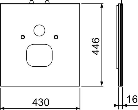 TECE 9650109 TECElux Стеклянная панель для установки унитаза TECEone, нижняя, стекло белое
