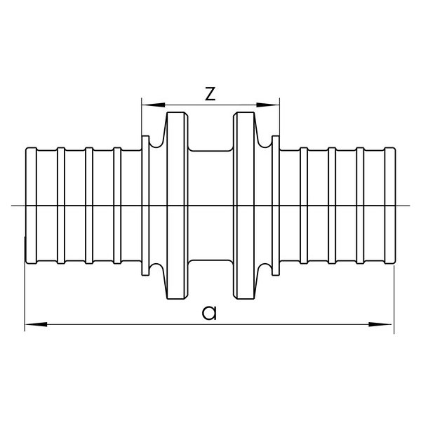 РЕХАУ 12005341001 RAUTHERM S Муфта соединительная переходная 20-10, оцинкованная латунь
