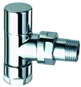 Вентиль запорный угловой 1/2" гайка М24х19 TopLine (серебро)