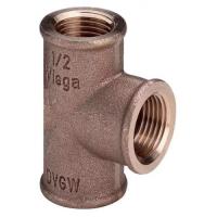 VIEGA 650773 Фитинг резьбовой тройник, 2 x 1" внутренняя/внутренняя, бронза