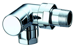 Вентиль запорный трехосевой левосторонний 1/2" гайка М24х19 TopLine (серебро)