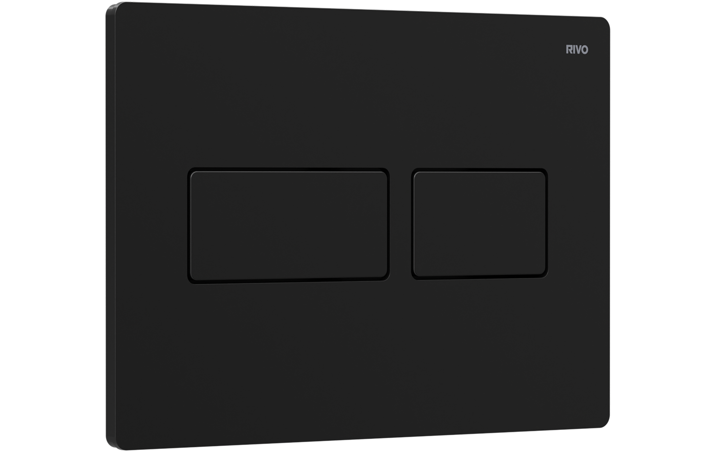 RIVO 301005 Touch LUX Металлическая панель смыва унитаза для системы двойного смыва, черный матовый