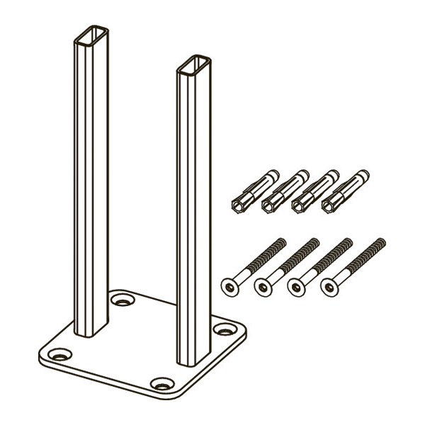 TECE 9030030 TECEprofil Кронштейн двойной для тонких перегородок