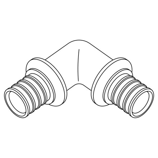 РЕХАУ 12350901001 RAUTHERM S Угольник 90° - 14, оцинкованная латунь
