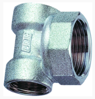 FAR  FK 4060 3438 Тройник для коллектора концевой, 3/4"ВР х 1/2"ВР х 3/8"ВР