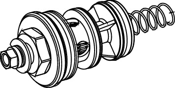 TECE 9820031 TECEprofil Картридж для заливного клапана писсуара U1, механический