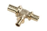 РЕХАУ 11080831001 RAUTITAN MX Тройник с уменьшенным боковым и торцевым проходами 25-16-20, DZR латунь