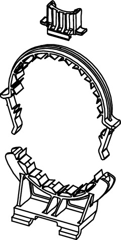 TECE 9820348 TECEprofil Держатель фанового отвода в комплекте