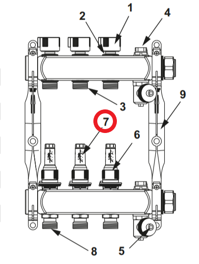 TECE 77990070 TECEfloor Смотровой колпачок расходомера