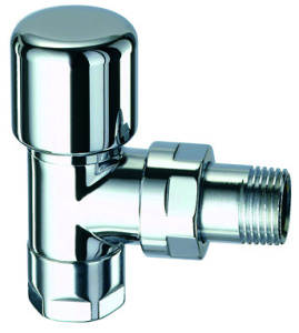 Вентиль терморегулирующий угловой 1/2" гайка М24х19 TopLine (серебро)