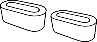 TECE 9820024 TECEambia Резиновые амортизаторы (2 шт.)