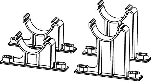 TECE 77390120 TECEfloor Комплект кронштейнов для промышленного коллектора