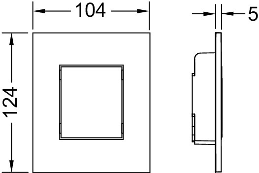 TECE 9242406 TECEnow Панель смыва писсуара пластиковая  с картриджем, цвет черный матовый