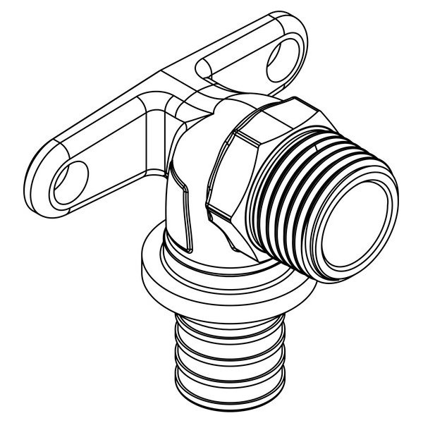 РЕХАУ 14563641001 RAUTITAN RX+ Угольник настенный с наружной резьбой 16-R 1/2, бронза