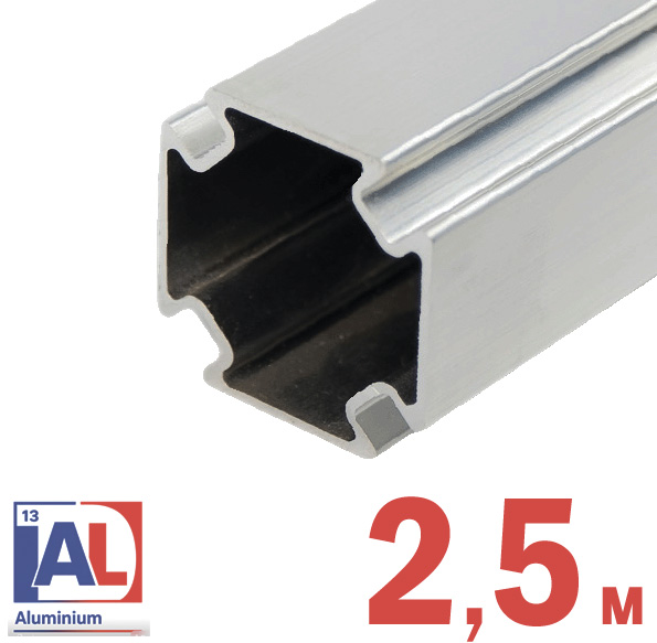 RIVO 100001-25 Fix Профиль алюминиевый, 33х33х1 мм, отрезок 2,5 м.