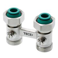 TECE 8740435 TECEflex Запорно-присоединительный узел TECE проходной 3/4" EK x 3/4" EK для нижнего подключения радиаторов