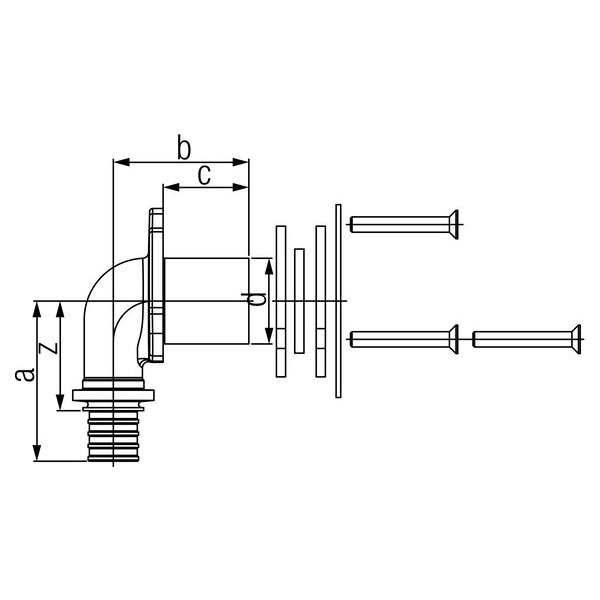 РЕХАУ 14563751001 RAUTITAN RX+ Угольник настенный для гипсокартонных плит 20-Rp1/2x28, бронза