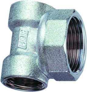 FAR FK 4060 112  Тройник концхром. для коллекторов, 1"ВР х 1/2"ВР х 1/2"ВР