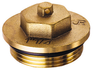 Заглушка CR, 1", НР, латунная FAR