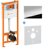 KK-POL 350/ZPW/425-050-S0 Standard Комплект для монтажа инсталляции, с клавишей M16, цвет хром глянцевый, с прокладкой звукоизолирующей