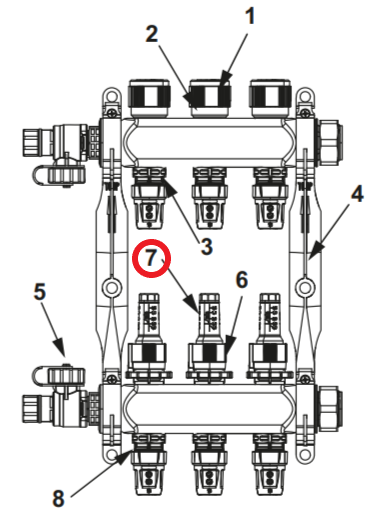 TECE 77990070 TECEfloor Смотровой колпачок расходомера