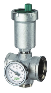 FAR FK 3435 112  Хромузел 1 1/2"(ВР) с автвоздухоотв., термометром (0-80) и заглушкой