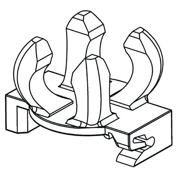 РЕХАУ 12125511001 RAUTHERM S Поворотная клипса для арматурной сетки Quattro, ПП