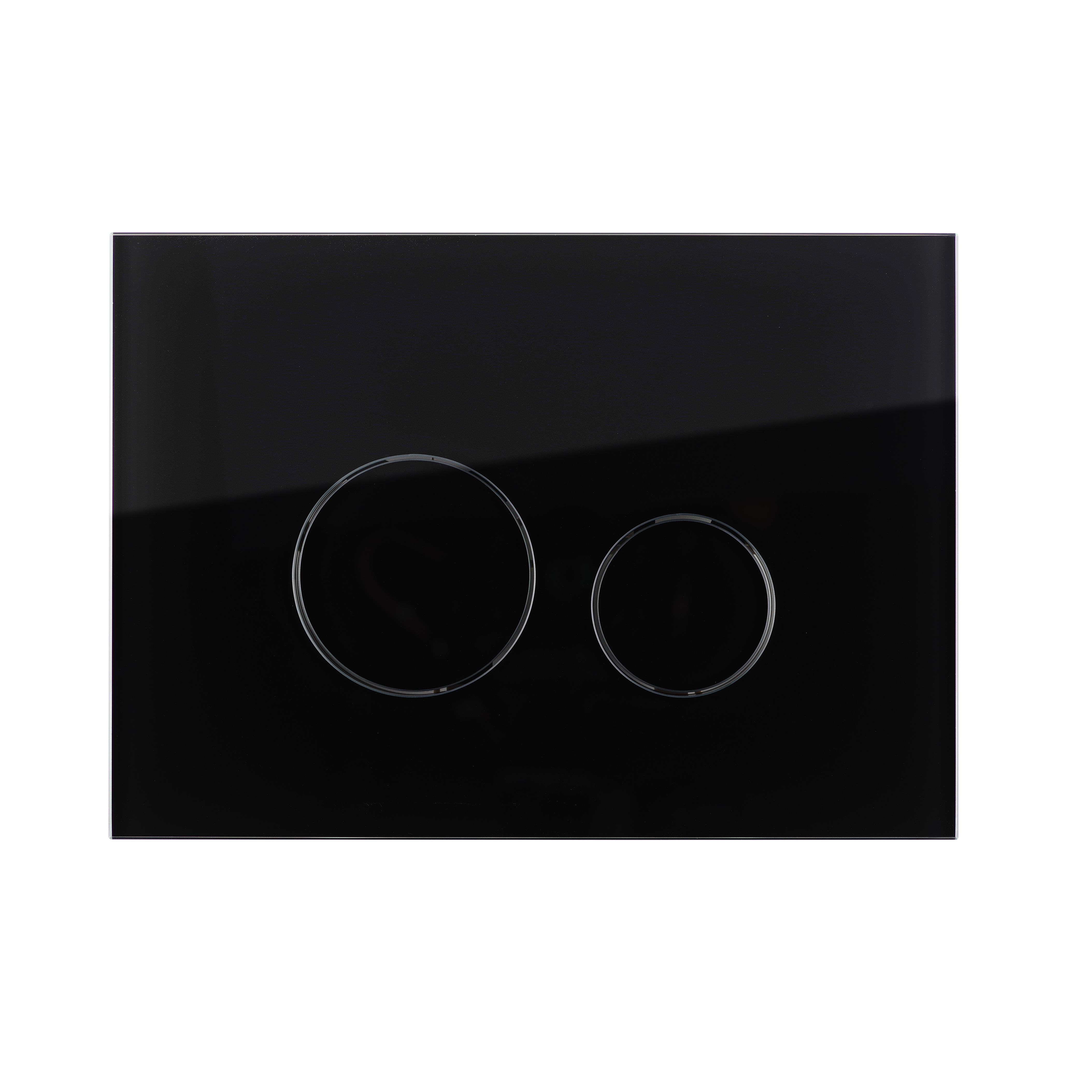 KK-POL 350/PPC/112-00-00 M11 OMNES VITRUM GRANDE ORBIS Стеклянная панель смыва для инсталляции, цвет черный
