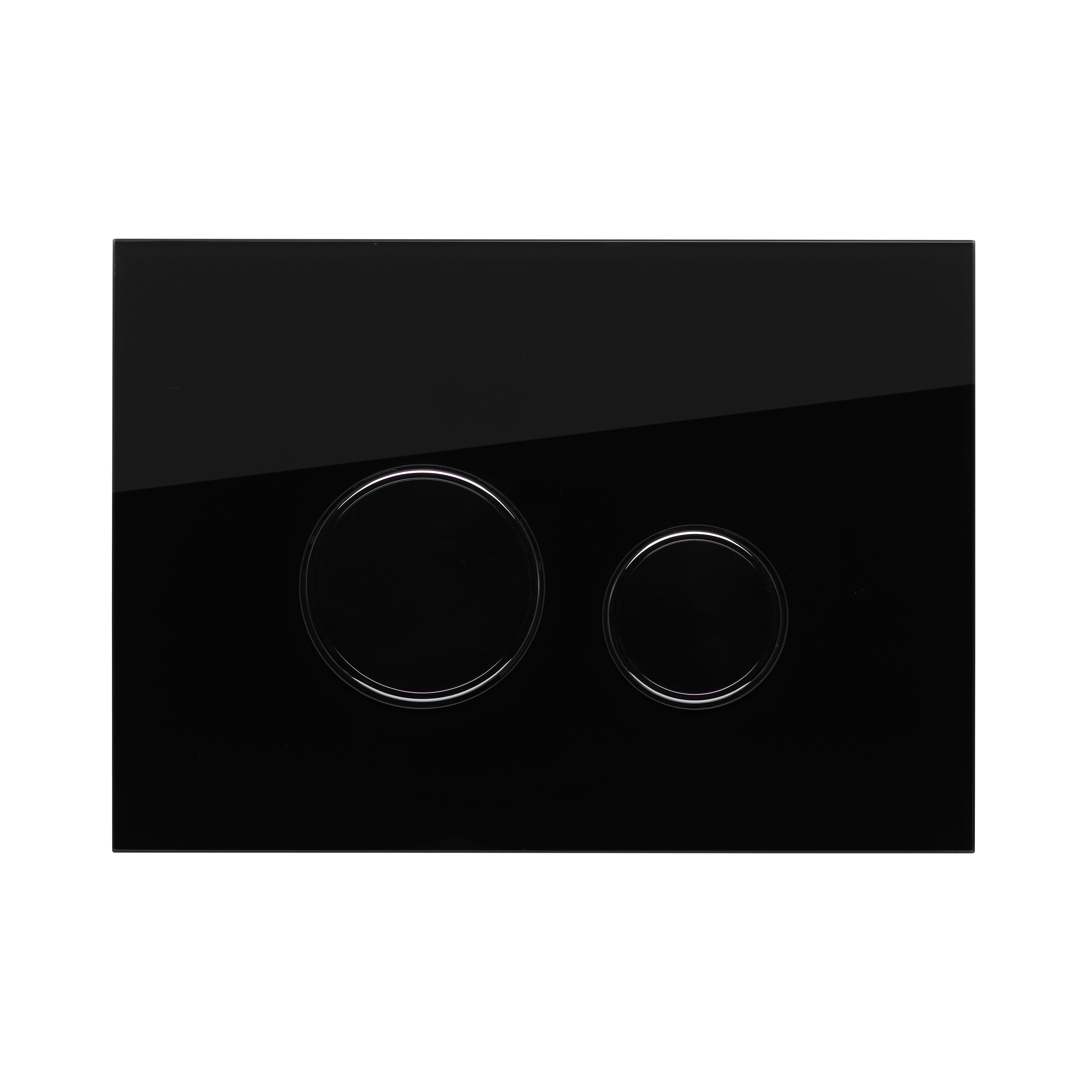 KK-POL 350/PPC/182-00-00 (SPP/163/0/K) VITRUM GRANDE V1 Orbis Стеклянная панель смыва для инсталляции, цвет стекло черное/хром глянец