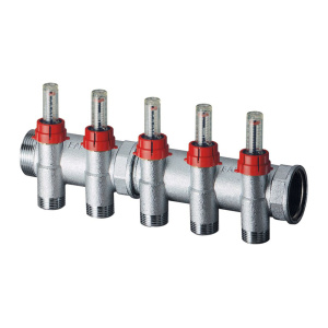 FAR FK 3970 C110 MultiFAR Коллектор запорный 1"(ВР-НР) с расходомер., 10 отв. М24х19