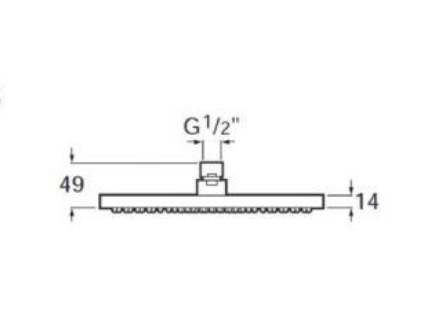 ROCA 5B2250C00 RAINSENSE  Душевая насадка для верхнего душа, хром глянцевый