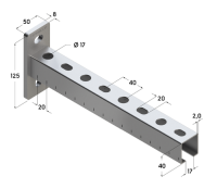 TERMOCLIP 09242001 Монтажная консоль ТСА 38x40x200, 2 мм