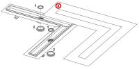 TECE 668006 TECEdrainline Гидроизоляционная манжета для углового канала, 900 х 900 мм