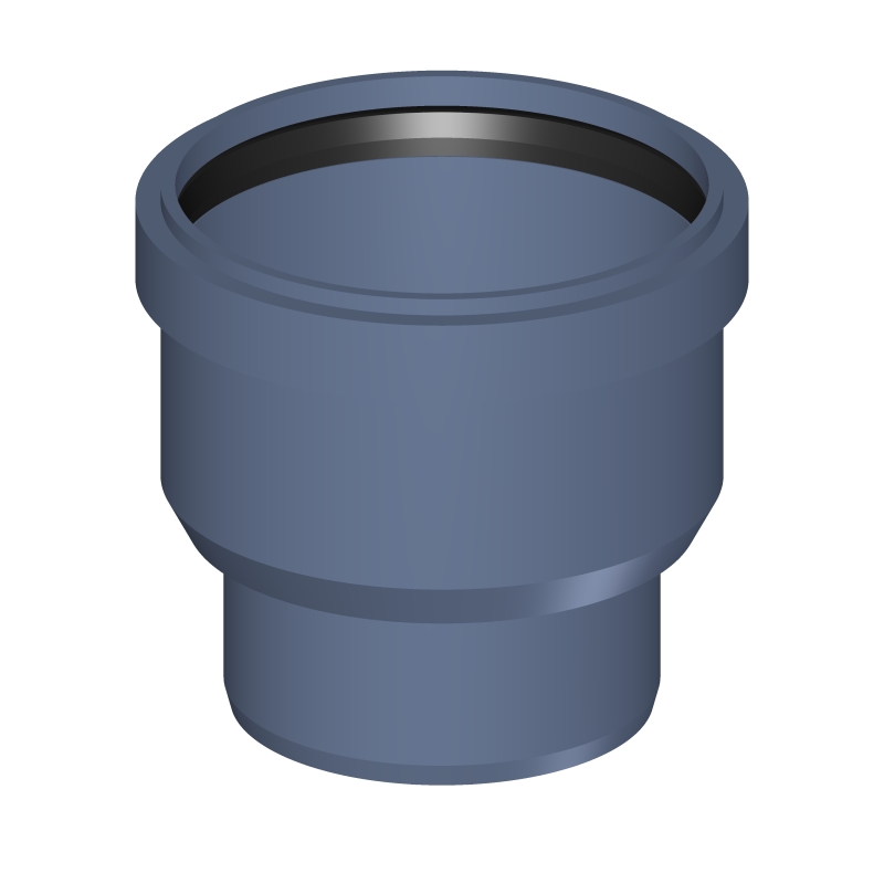 POLOPLAST P1791 POLO-KAL NG Переходной патрубок, соосный PKRZ DN90, длина 47 мм, с малым гладким концом трубы, синий