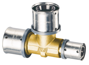 Пресс-тройник 32х3-32х3-26х3, латунь, без покрытия FAR