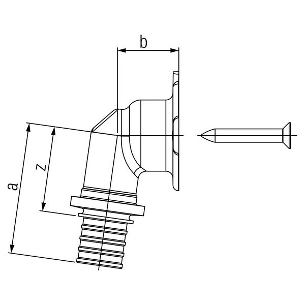 РЕХАУ 14563811001 RAUTITAN RX+ Настенный угольник фланцевый 16-Rp 1/2, бронза