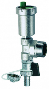 FAR FK 4071 138  Узел концевой 1", НР, с автоматическим воздухоотводчиком, сливным краном