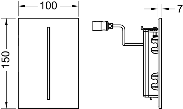 Панель смыва писсуара TECEfilo 230 В