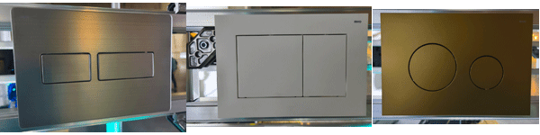 RIVO 301008 Touch LUX Металлическая панель смыва унитаза для системы двойного смыва, латунь матовая