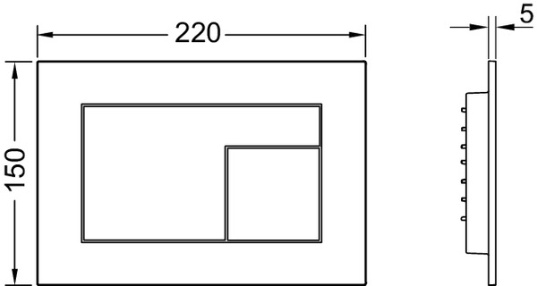 TECE 9240735 TECEvelvet Панель смыва унитаза  для системы двойного смыва, цвет белый