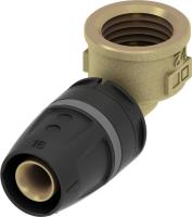 TECE 8610202 TECElogo Уголок соединительный с муфтой 90* 16  х 1/2", латунь