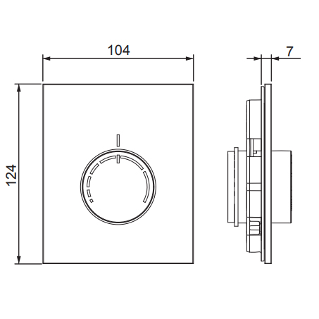 TECE 77470020 TECEfloor Лицевая панель RTL box, стекло черное